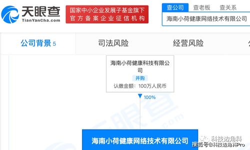 字節(jié)跳動拓展健康版圖 海南小荷健康網(wǎng)絡(luò)公司成立，新增食品與互聯(lián)網(wǎng)銷售業(yè)務(wù)